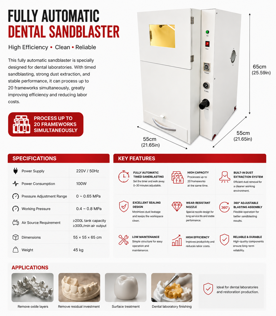 Fully Automatic Dental Sandblaster