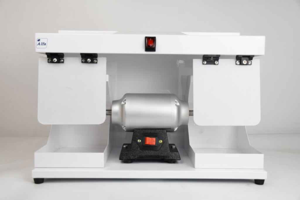 Dental Lab Polishing Machine Grinding Dental Polishing Lathe With Big Cover