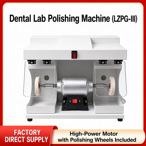 Dental Lab Polishing Machine Grinding Dental Polishing Lathe With Big Cover