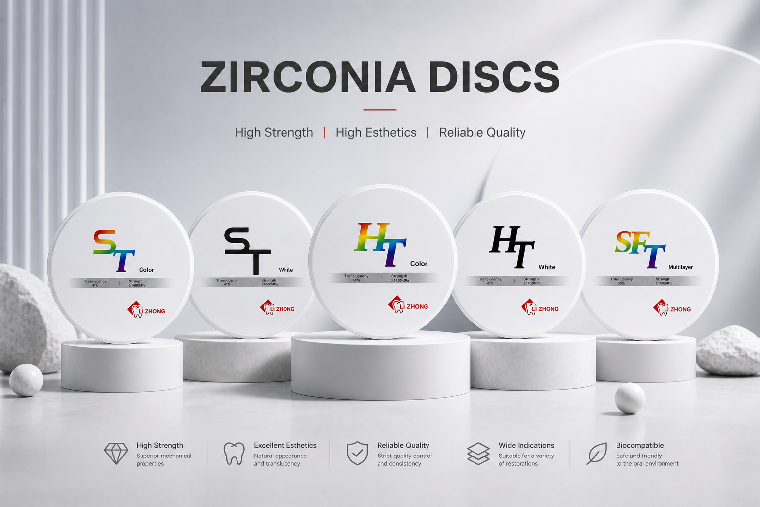 Zirconia discs product lineup